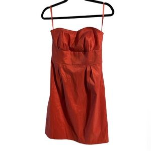 Merona Deep Coral Strapless Mini Dress